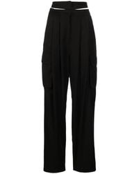 ANDREADAMO - Pleated Cut-Out Cargo Trousers - Lyst