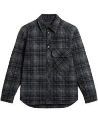 Woolrich - Checked Quilted Shirt Jacket - Lyst