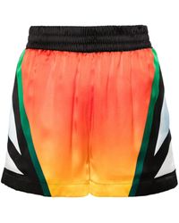 Casablancabrand - Casa Moto Silk Shorts - Lyst