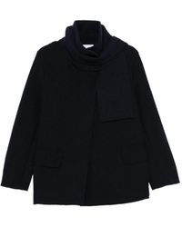 Whyci - Scarf-Detail Flap-Pocket Coat - Lyst