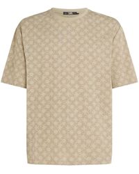 Karl Lagerfeld - T-Shirt mit rundem Logo-Muster - Lyst