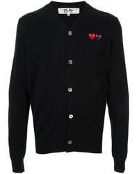 COMME DES GARÇONS PLAY - Embroidered Logo Cardigan - Lyst