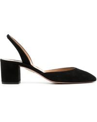 Aquazzura - Slingback Block-Heel Pumps - Lyst