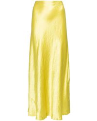 Vince - A-Line Satin Midi Skirt - Lyst