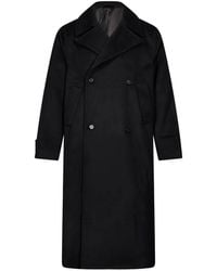 Another Aspect - Double-Breasted Longline Coat - Lyst