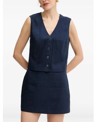 Guess - V-Neck Pinstripe Vest - Lyst