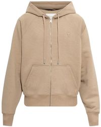 Ami Paris - Ami De Coeur Zip-Up Hoodie - Lyst