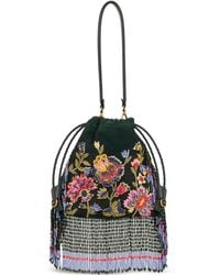 Etro - Small Suede Kalispera Bag With Floral Embroidery And Beads - Lyst