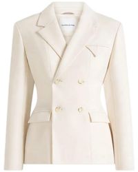 Manière De Voir - Maia Pinstripe Double Breasted Blazer - Lyst