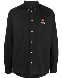 KENZO - Boke Flower Crest Casual Shirt Ls Black - Lyst