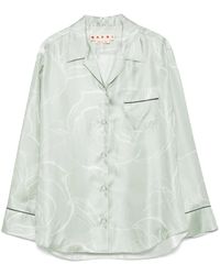 Marni - Printed Silk Shirt - Lyst