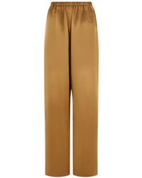 Ferragamo - Satin Trousers - Lyst