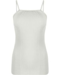 Low Classic - Halterneck Ribbed Tank Top - Lyst