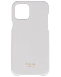 Tom Ford - Coque D'Iphone En Cuir Grainé À Logo Imprimé - Lyst