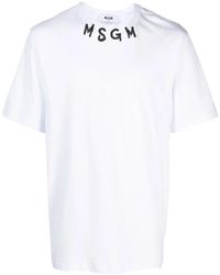 MSGM - Camiseta con letras del logo - Lyst