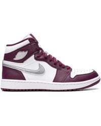 Nike - Air 1 High Golf "Bordeaux" Sneakers - Lyst