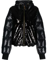 Khrisjoy - Puff Glossy Sequins Hooded Jacket - Lyst