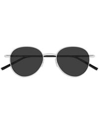 Saint Laurent - Sl865 Round-Frame Metal Sunglasses - Lyst