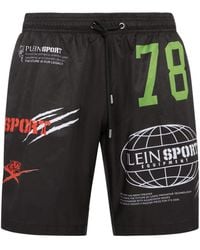 Philipp Plein - Logo-print Swim Shorts - Lyst