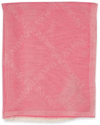Emporio Armani - Logo-Jacquard Frayed-Edge Scarf - Lyst