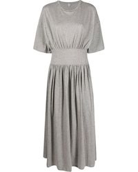 Totême - Grey Long T-shirt Dress - Lyst