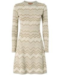 Missoni - Zigzag-Knit Long-Sleeve Dress - Lyst