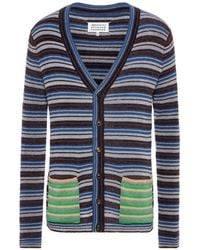 Maison Margiela - Striped Wool Cardigan - Lyst