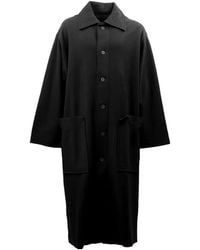 Yohji Yamamoto - Button-Fastening Patch-Pocket Coat - Lyst
