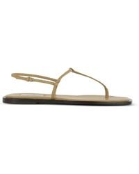 TOTEME - T-Strap Leather Sandals - Lyst