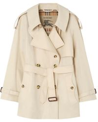 Burberry - Short Tropical Gabardine Fitzrovia Trench Coat - Lyst