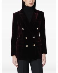 VI TO VI - Double-Breasted Velvet Jacket - Lyst
