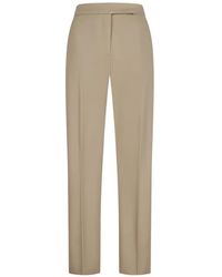 Max Mara - Cotton Satin Trousers - Lyst