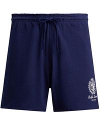 Polo Ralph Lauren - Relaxed-Fit Heavyweight Cotton Jersey Shorts With Printed Logo Graphic - Lyst