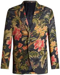 Etro - Floral-Print Single-Breasted Blazer - Lyst