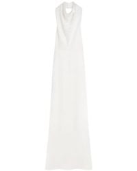 Givenchy - Robe Longue Drapée À Dos Nu En Crêpe Satiné - Lyst