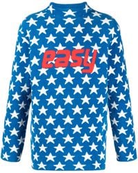 ERL - Mock-Neck Intarsia-Knit Jumper - Lyst