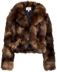 Cinq À Sept - Sybella Patchwork Faux-Fur Jacket - Lyst