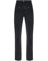 Isabel Marant - Jean Droit Vetan À Coutures Apparentes - Lyst