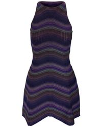 Missoni - Zigzag-Knit Sleeveless Mini Dress - Lyst