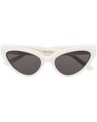 Balenciaga - Logo-plaque Cat-eye Sunglasses - Lyst
