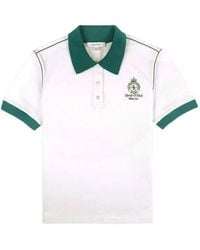 Sporty & Rich - Contrast-Collar Polo Top - Lyst