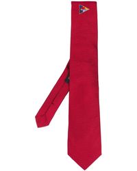 Etro Cravatta con ricamo Pegaso - Rosso