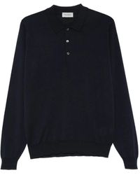 John Smedley - Belpert Long-Sleeve Polo Sweater - Lyst