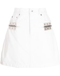 JW Anderson - Hinge-embellished Denim Mini Skirt - Lyst
