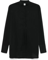 TOTEME - Stand Collar Organic Cotton Shirt - Lyst