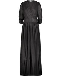Rochas - Pleated Belted Maxi Dress - Lyst