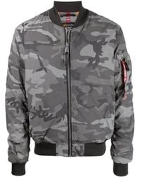 Alpha Industries - Veste Bomber À Imprimé Camouflage - Lyst