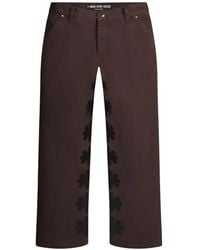 LOSTSHDWS - Floral-Patchwork Carpenter Trousers - Lyst