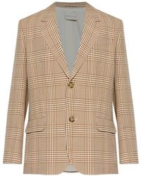 Ami Paris - Checked Single-Breasted Wool Blazer - Lyst