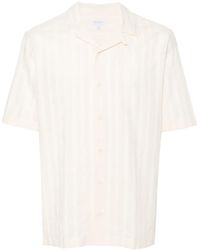 Sunspel - Embroidered-Stripes Cotton Shirt - Lyst